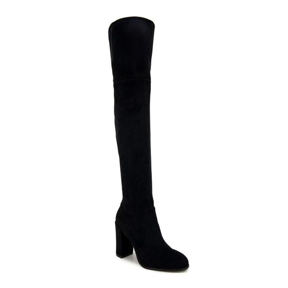KENNETH COLE NEW YORK Womens Black InHalf Zip Justin Toe Block Heel Boots 5.5 M